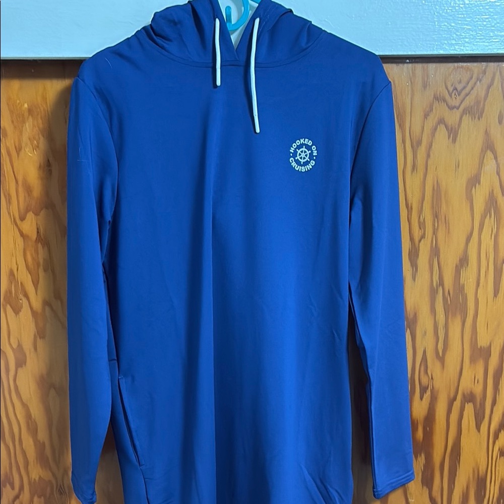 Blue Hooded Swim Coverup